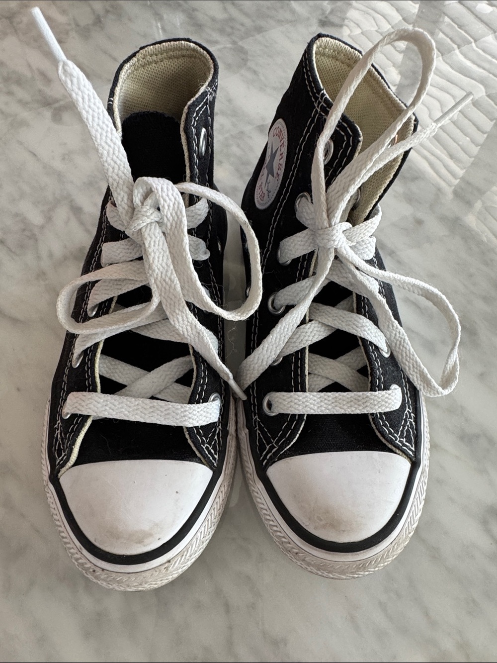 Converse Kids' Black High-Top Canvas Sneakers - 11 - Picture 2 of 5
